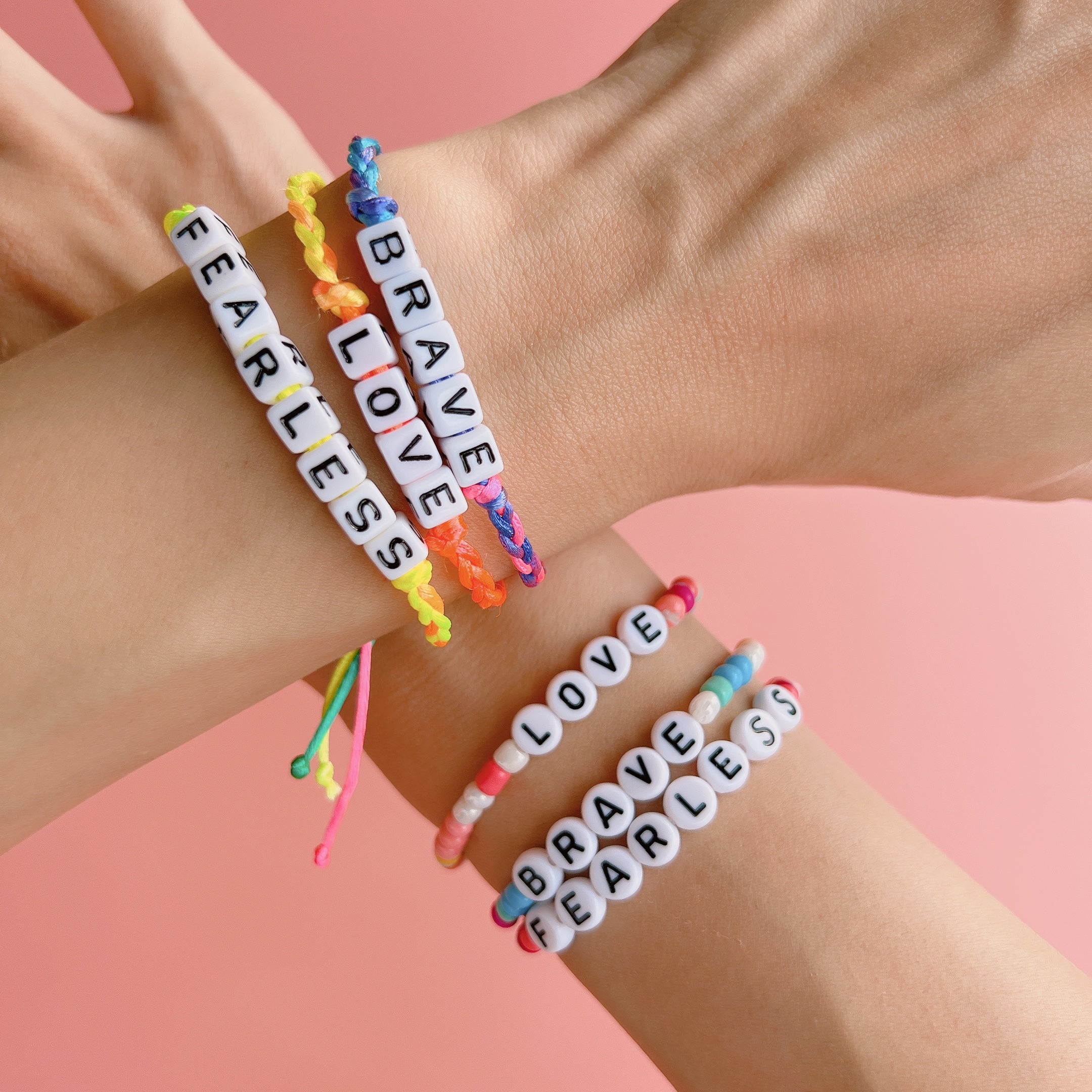 Easy Braided Friendship Bracelets with Letter Beads