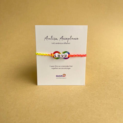 Handmade 'Autism Acceptance' Letter Bracelet